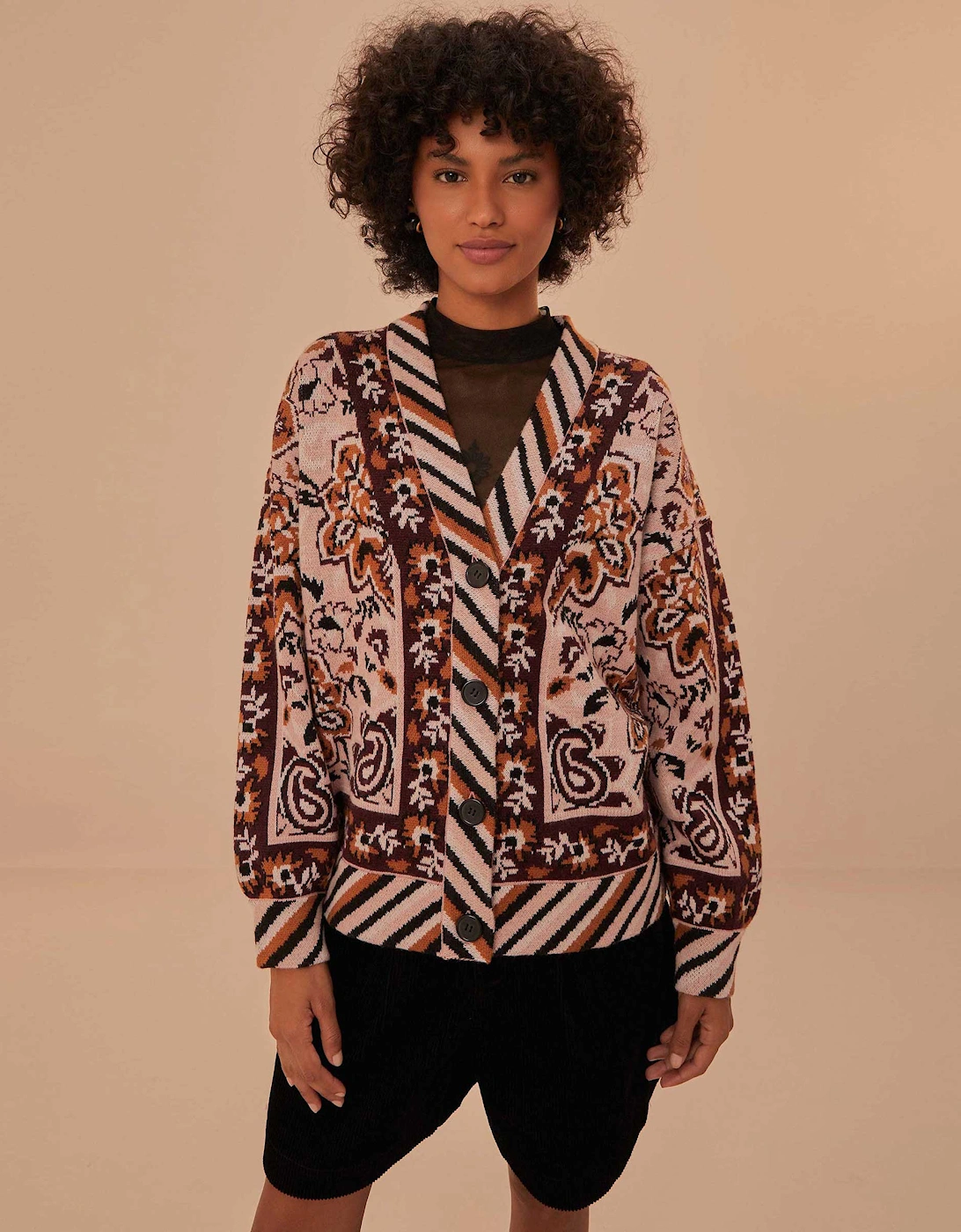 Glam Tapestry Knit Cardigan