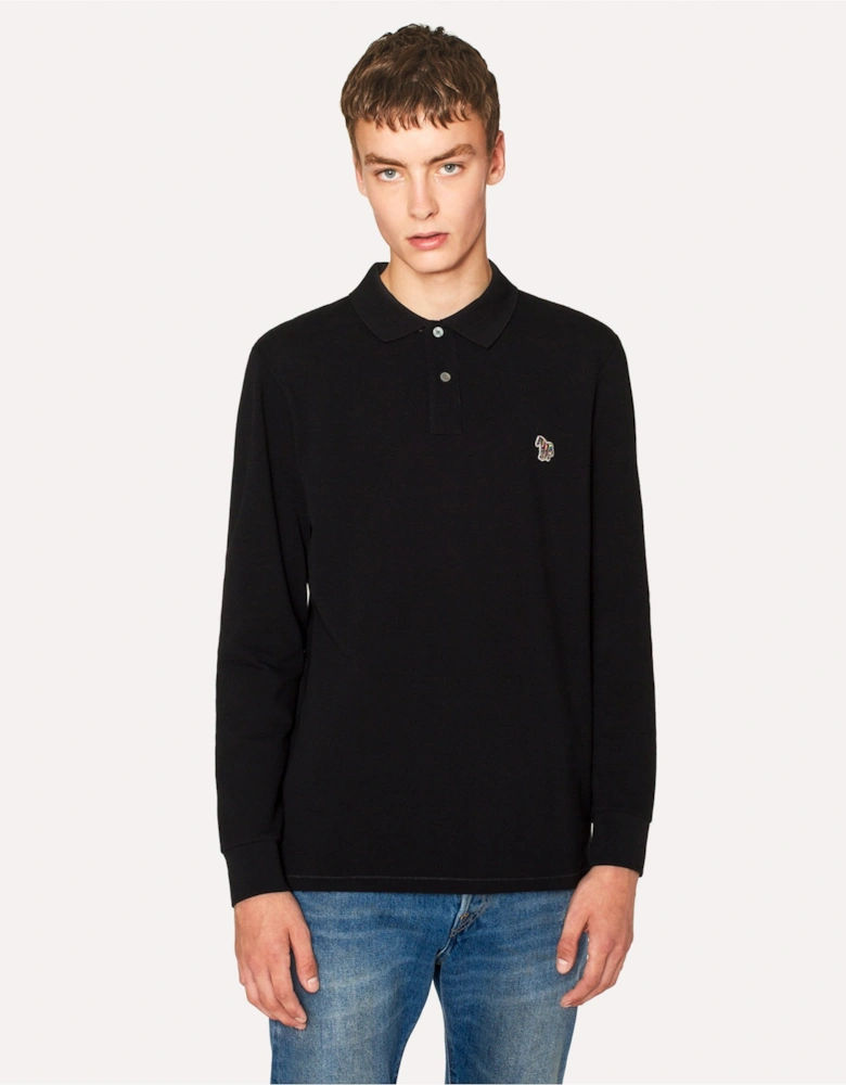 Long Sleeve Zebra Polo