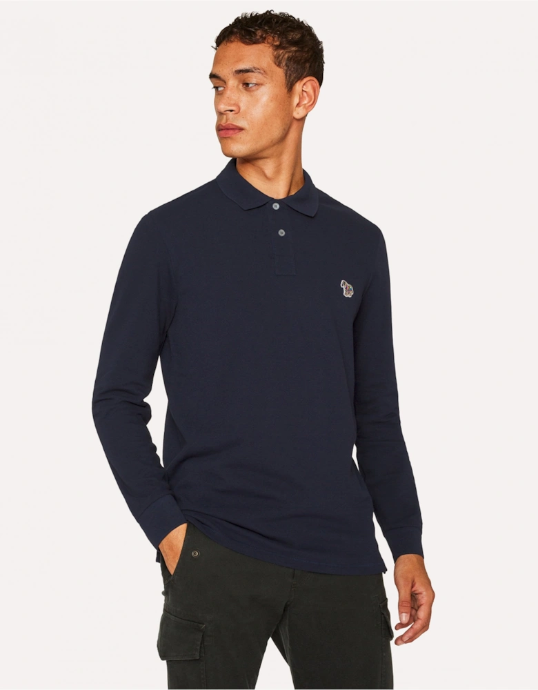 Long Sleeve Zebra Polo