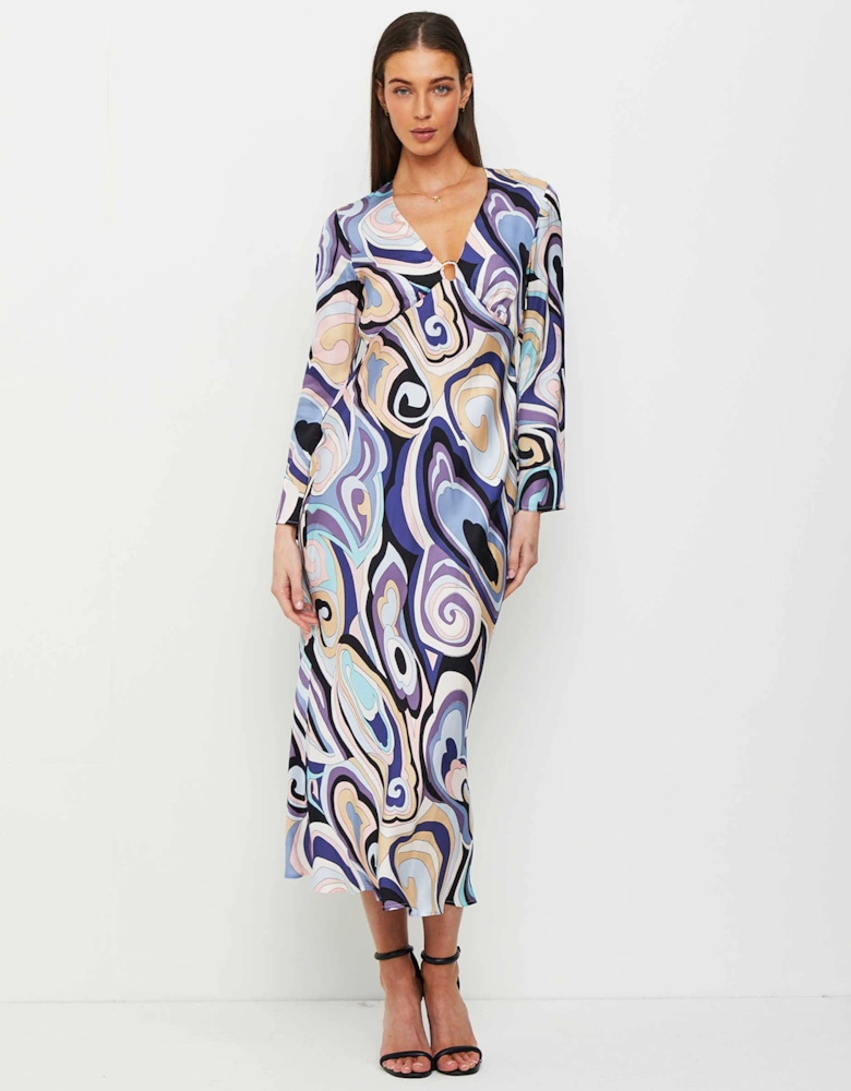 Terri Satin Midi Dress