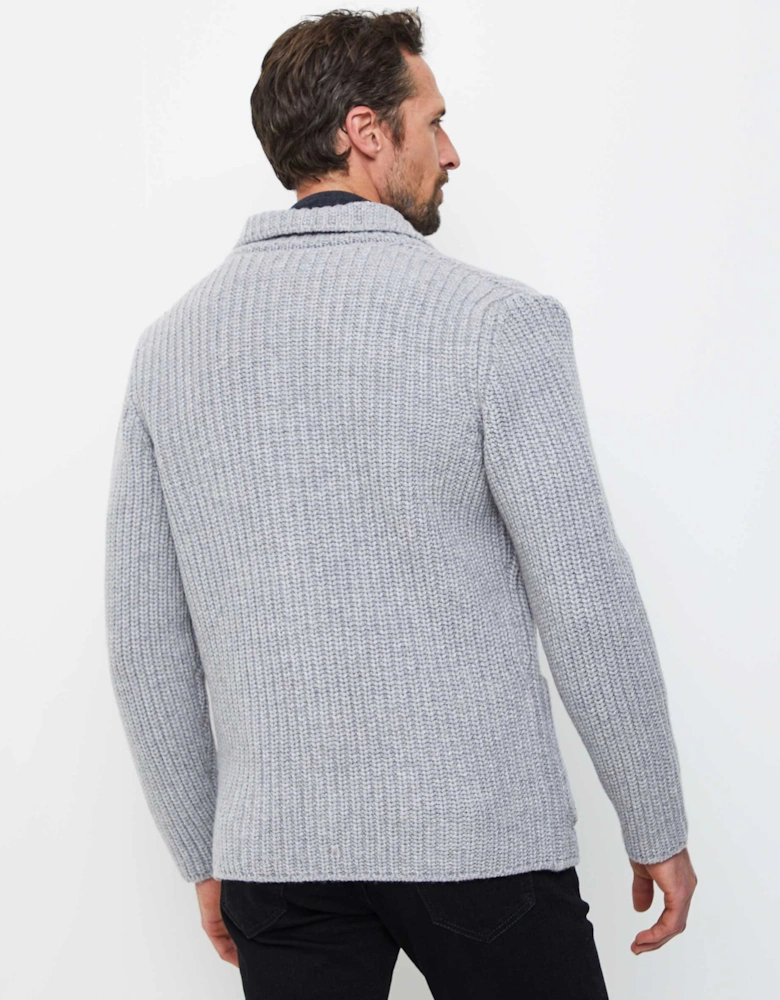 Rib Knit Pocket Cardigan