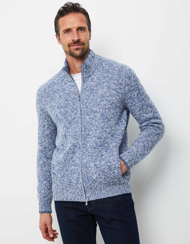 Super Geelong Wool Zip Cardigan