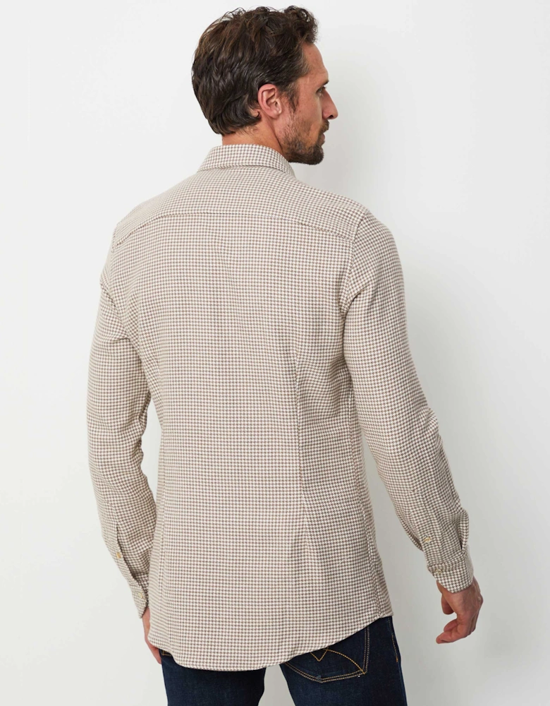 Slimline Houndstooth Flannel Shirt