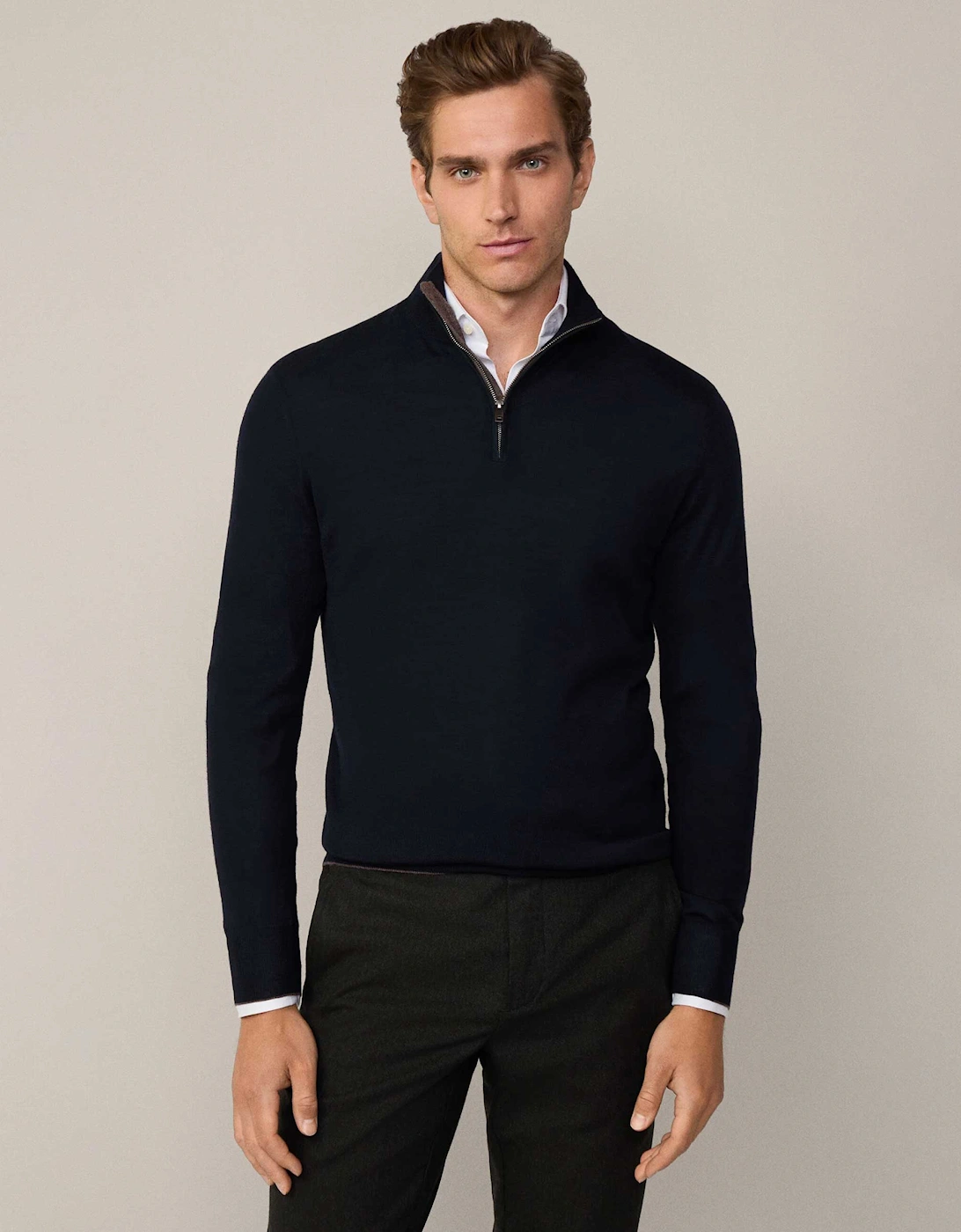 Merino Silk Half-Zip Jumper