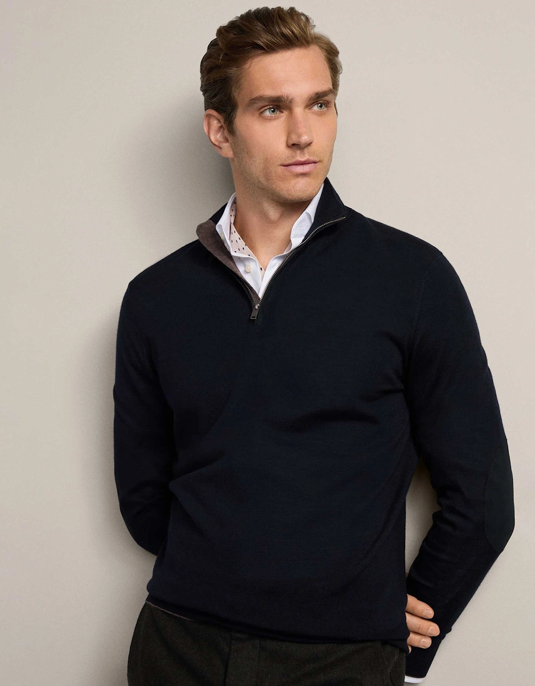 Merino Silk Half-Zip Jumper