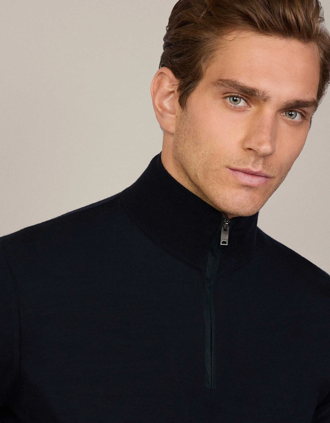 Merino Silk Half-Zip Jumper