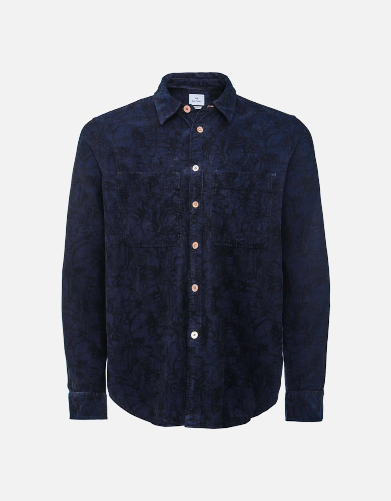 Casual Fit Corduroy Print Shirt