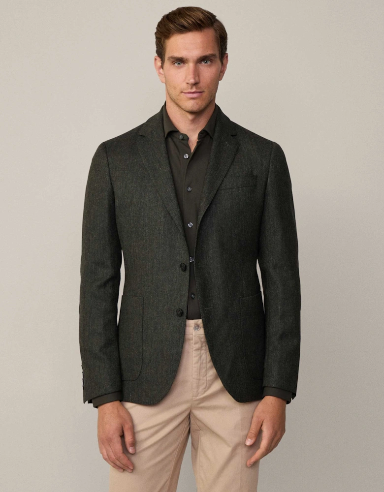 Wool Herringbone Blazer