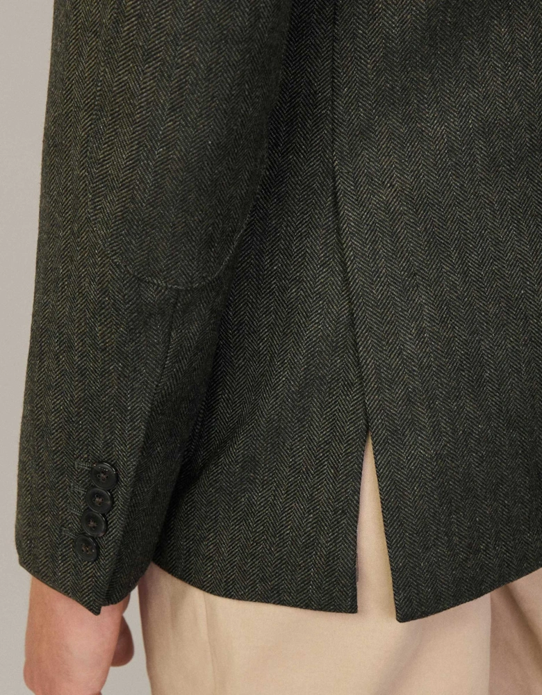 Wool Herringbone Blazer