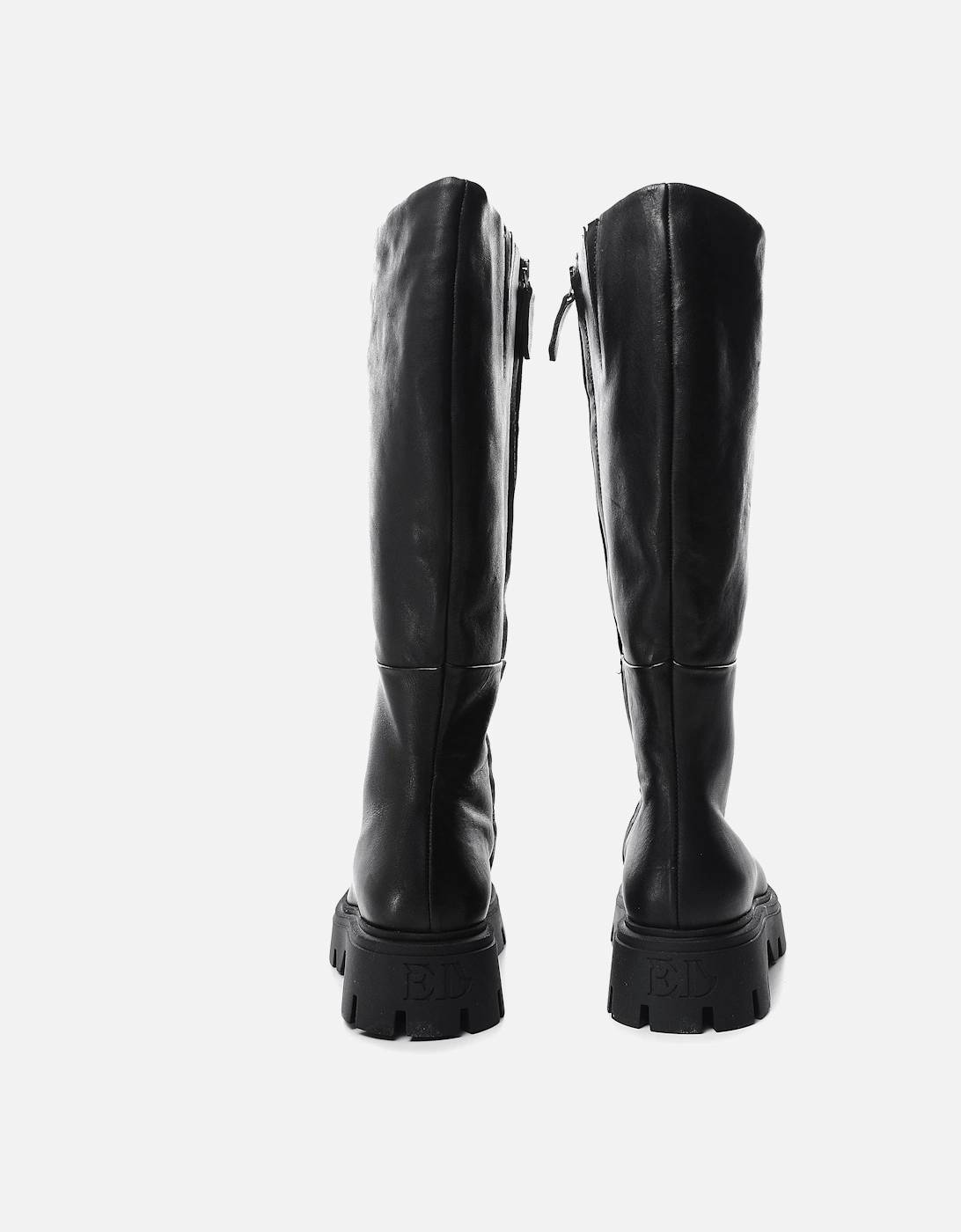 Leather Knee-High Boots