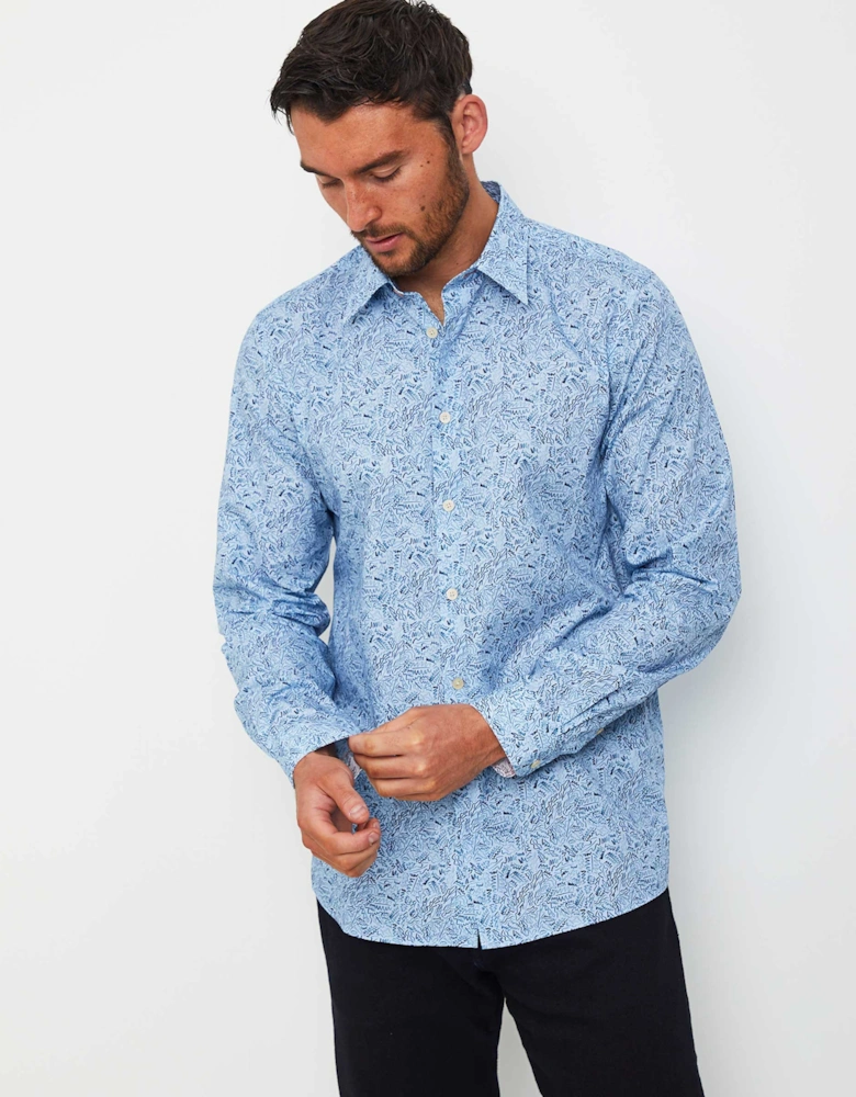 Regular Fit Leaf Print Shirt