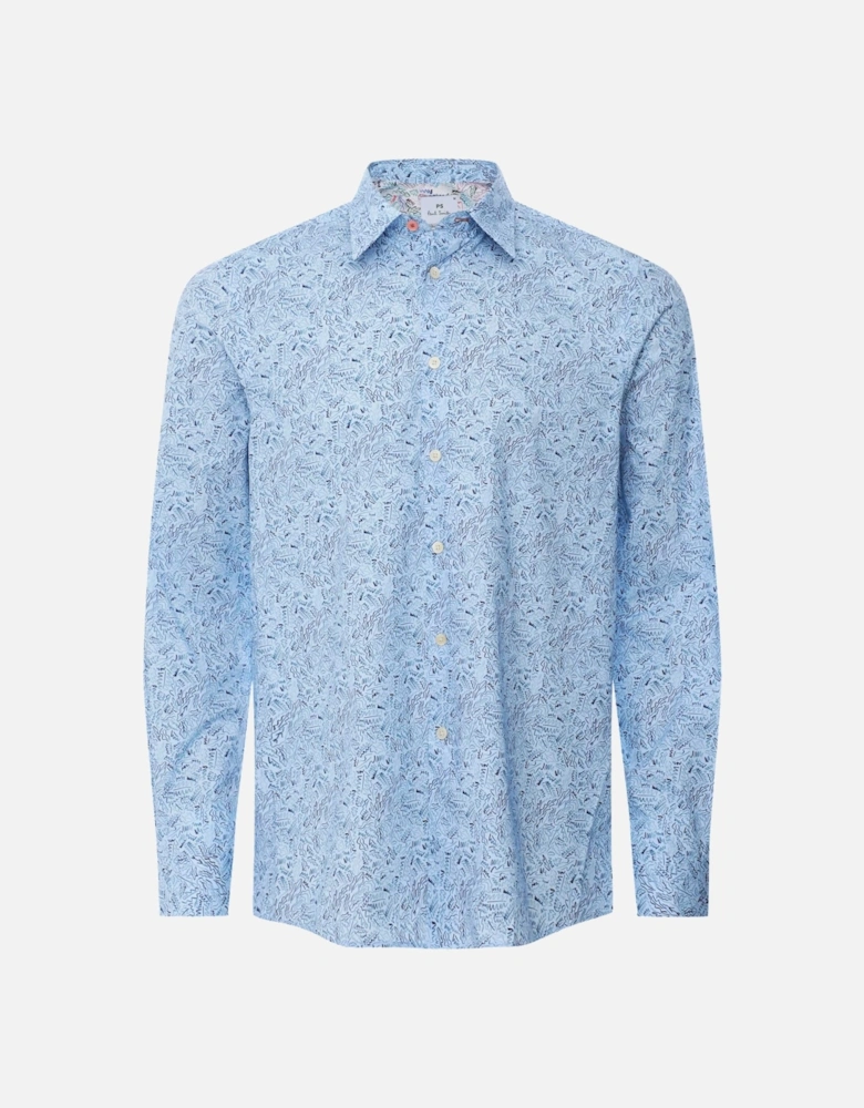 Regular Fit Leaf Print Shirt