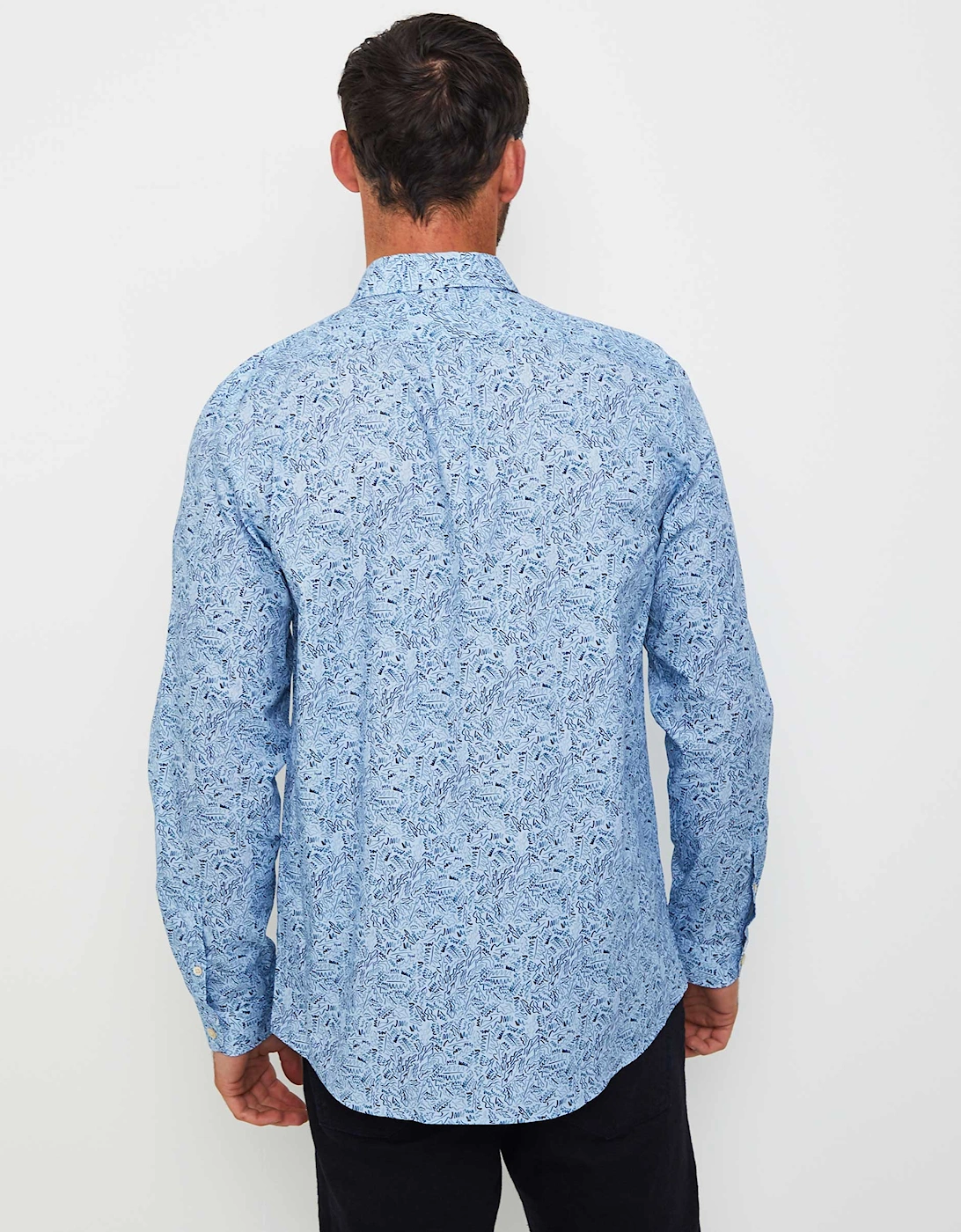 Regular Fit Leaf Print Shirt