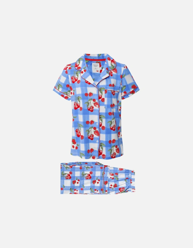 Berries & Gingham Print Pyjama Set