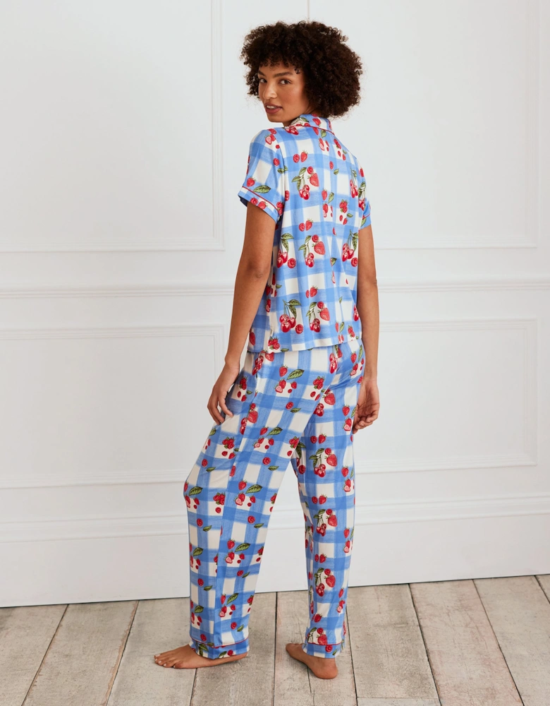 Berries & Gingham Print Pyjama Set