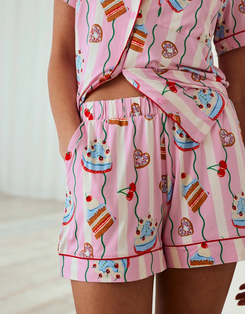 Cake Print Short Pyjama Set