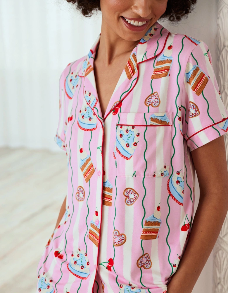 Cake Print Short Pyjama Set