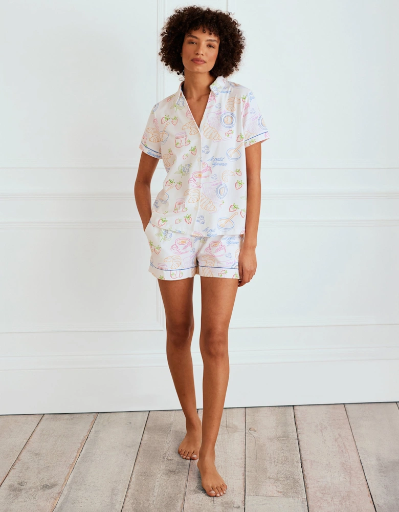 Breakfast Print Short Pyjama Set