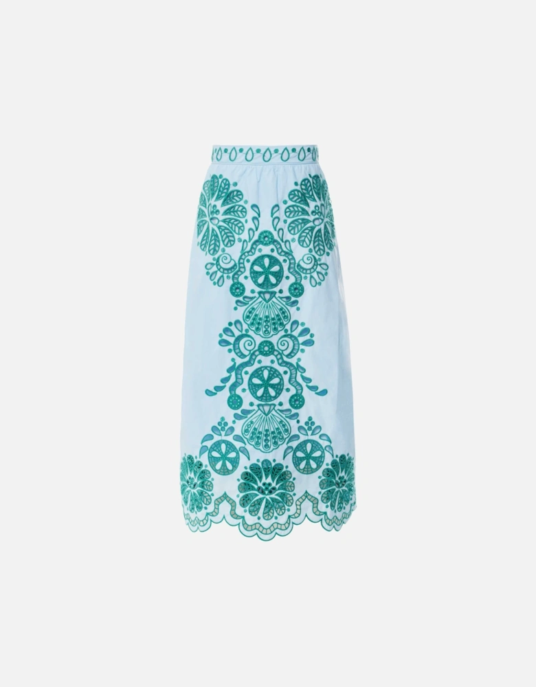 Graphic Richelieu Midi Skirt