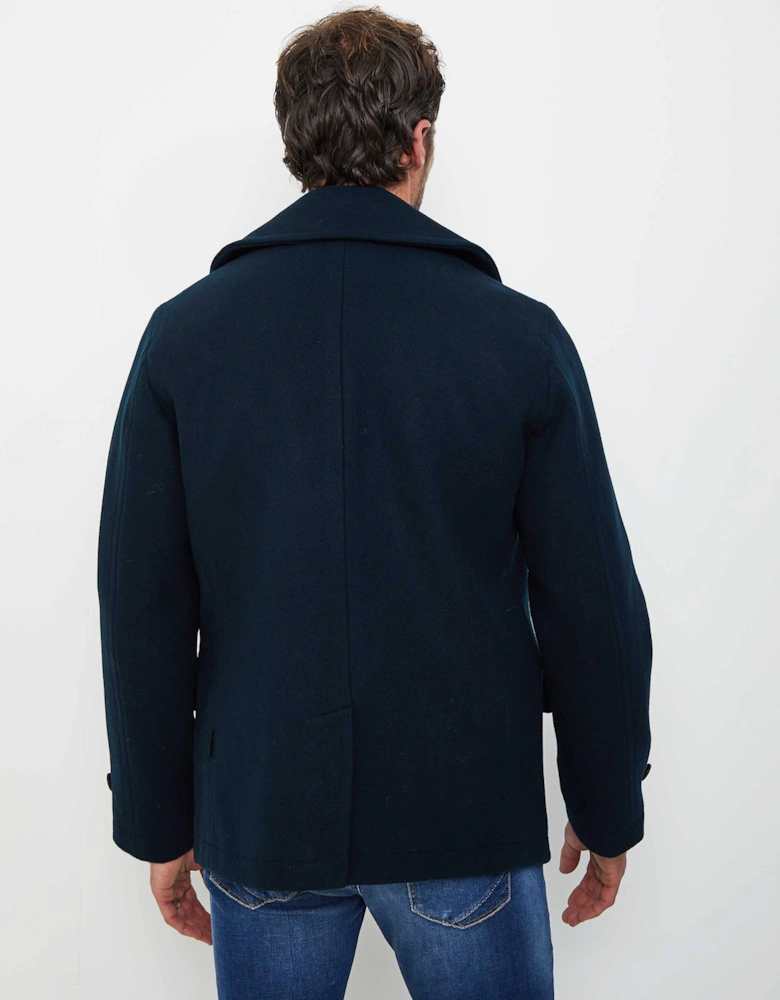 Melton Virgin Wool Peacoat