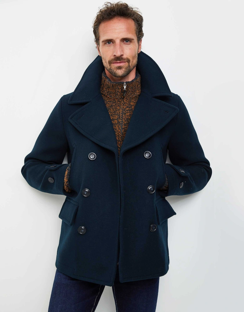 Melton Virgin Wool Peacoat