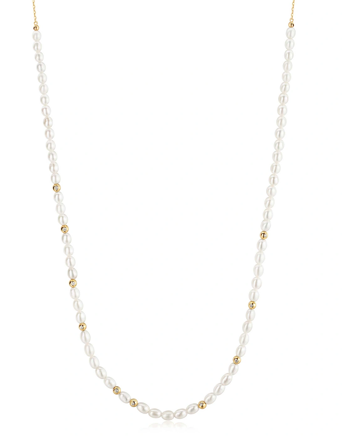 Pearl Cubic Zirconia Slider Necklace, 5 of 4