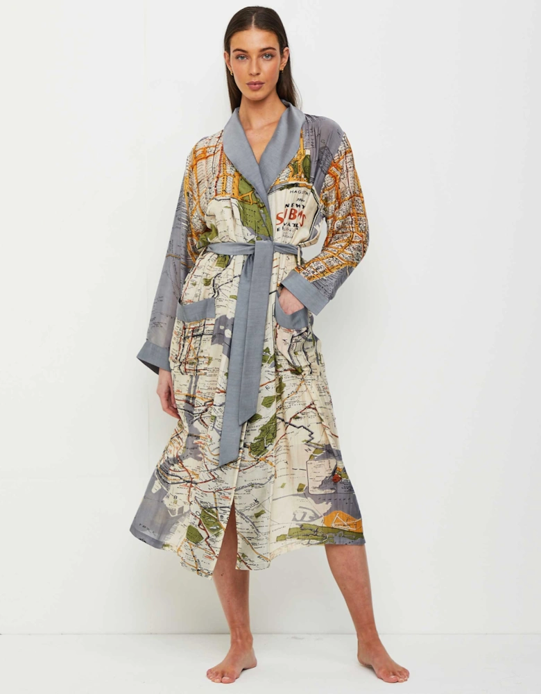 New York City Grey Map Gown