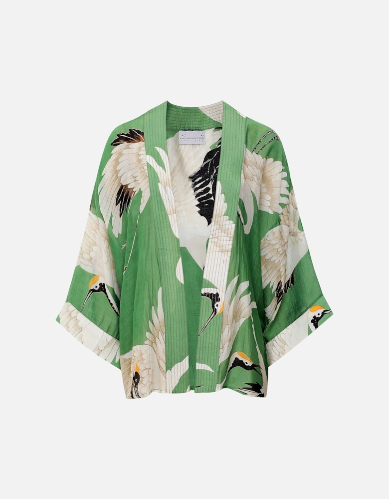 Stork Pea Green Kimono