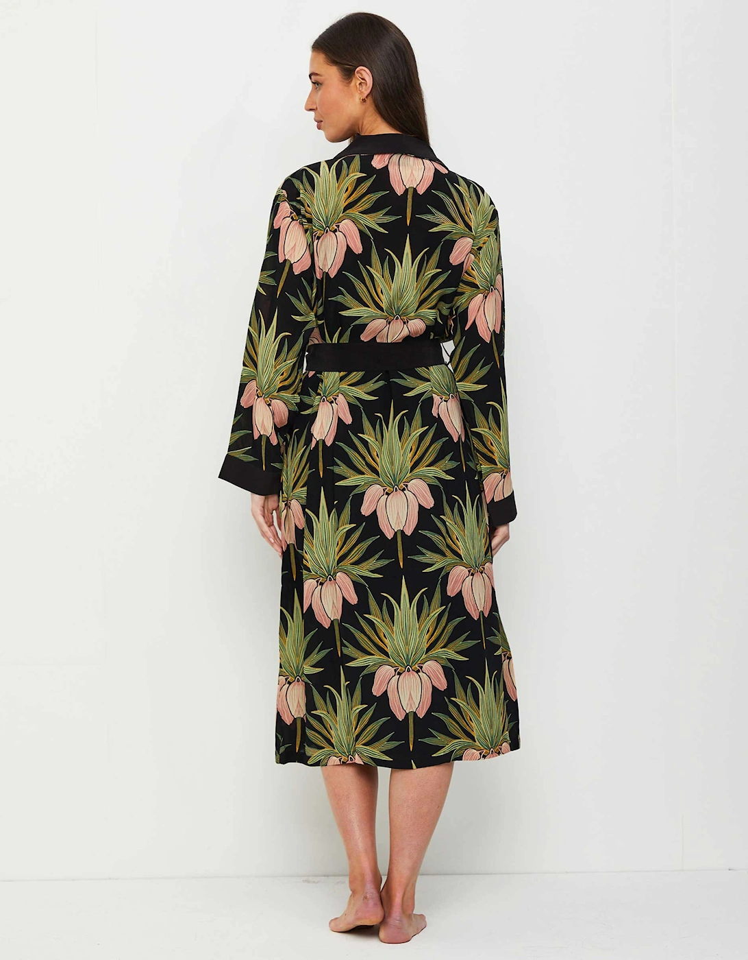 Deco Bud Black Crepe Gown