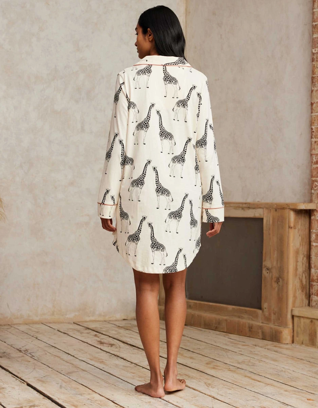 Organic Cotton Giraffe Print Nightshirt