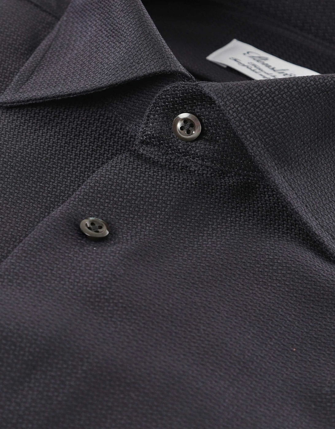 Fitted Body Texture Twill Shirt