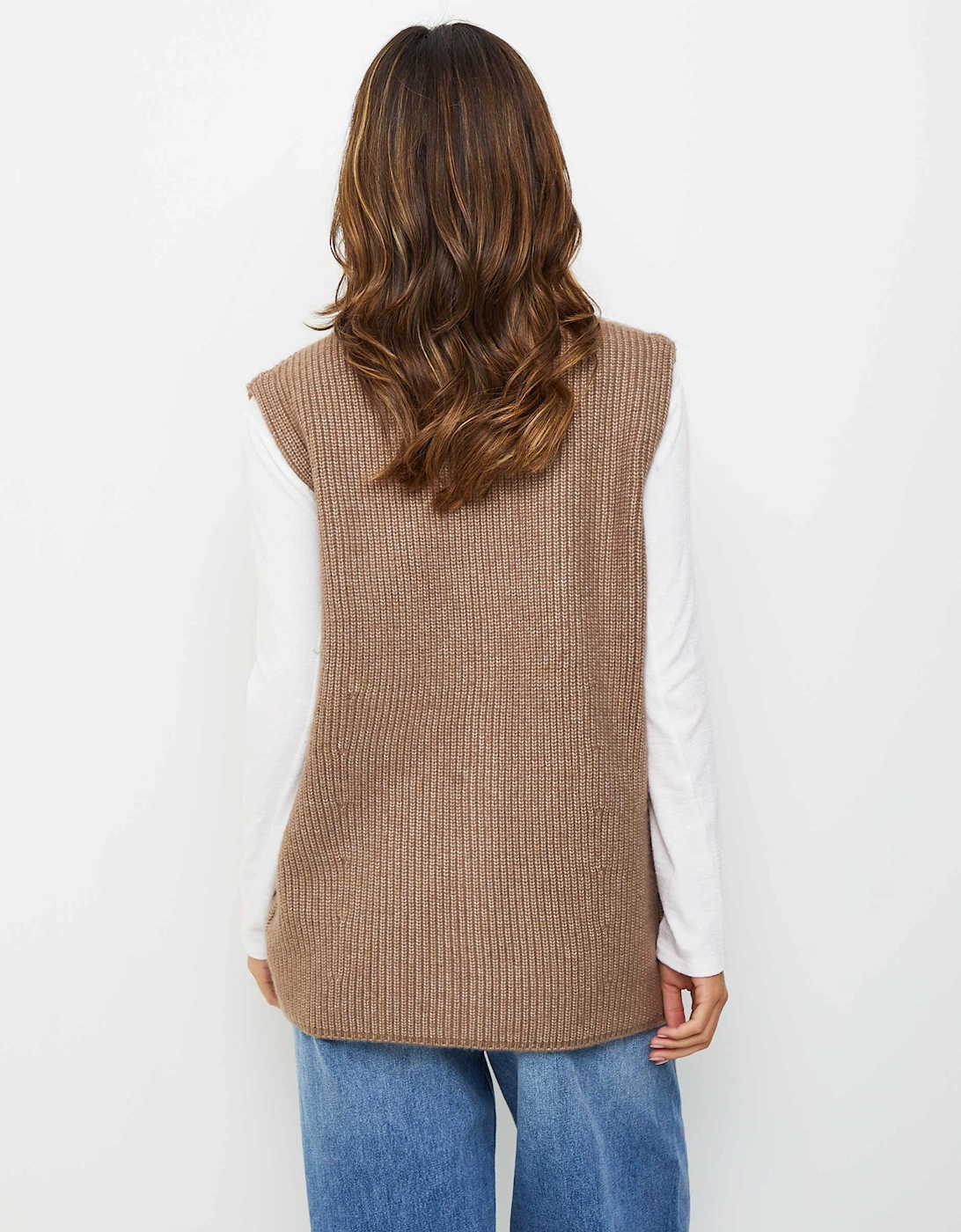 Oversized Sleeveless Cardigan