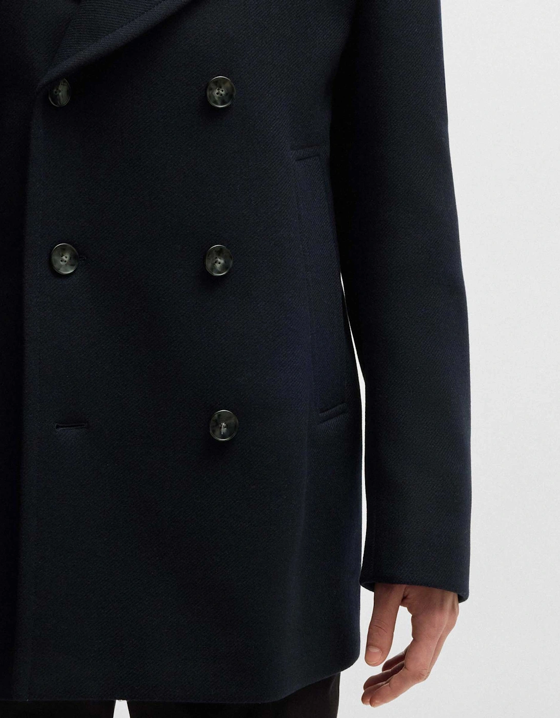 Wool H-Clay Pea Coat