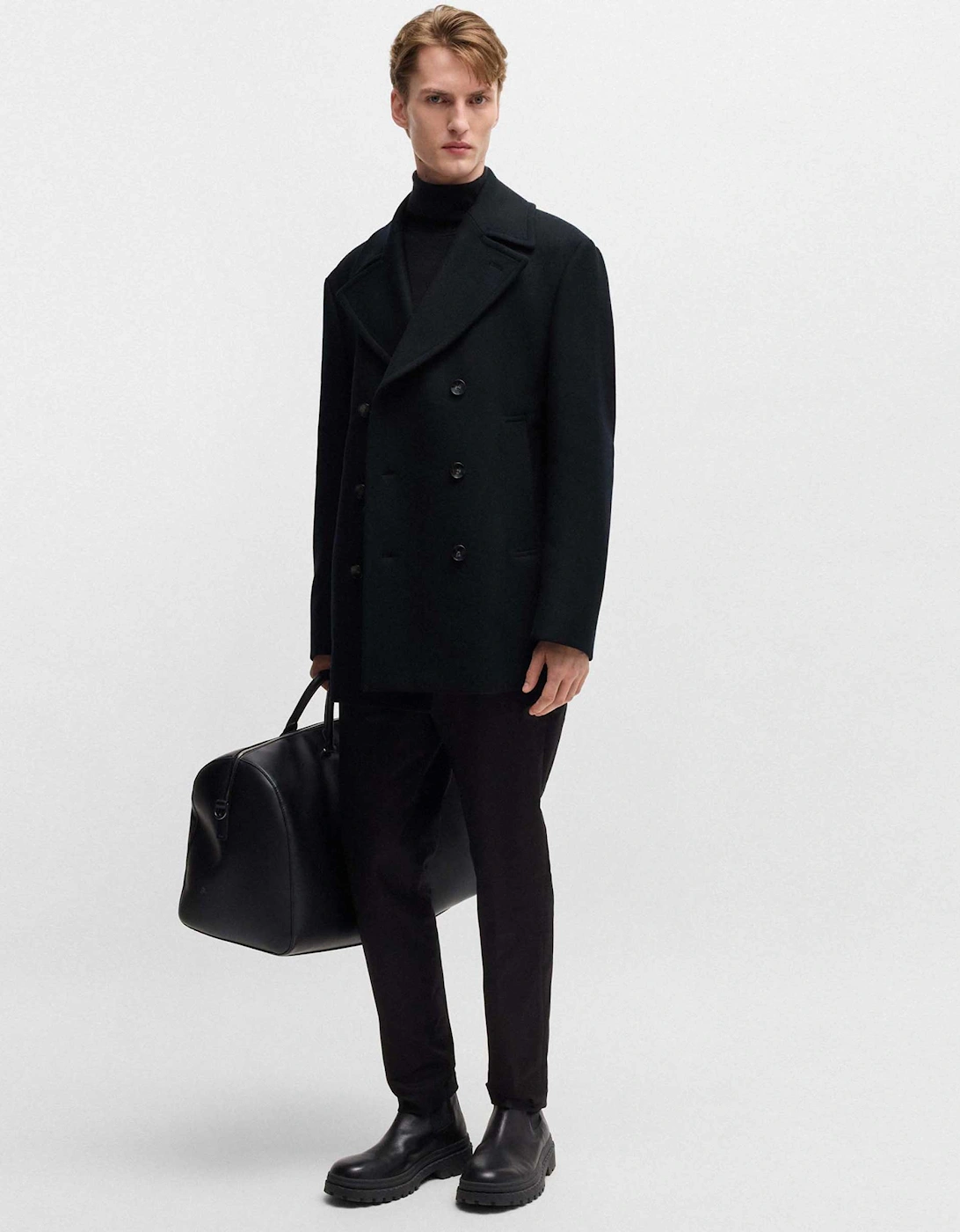 Wool H-Clay Pea Coat