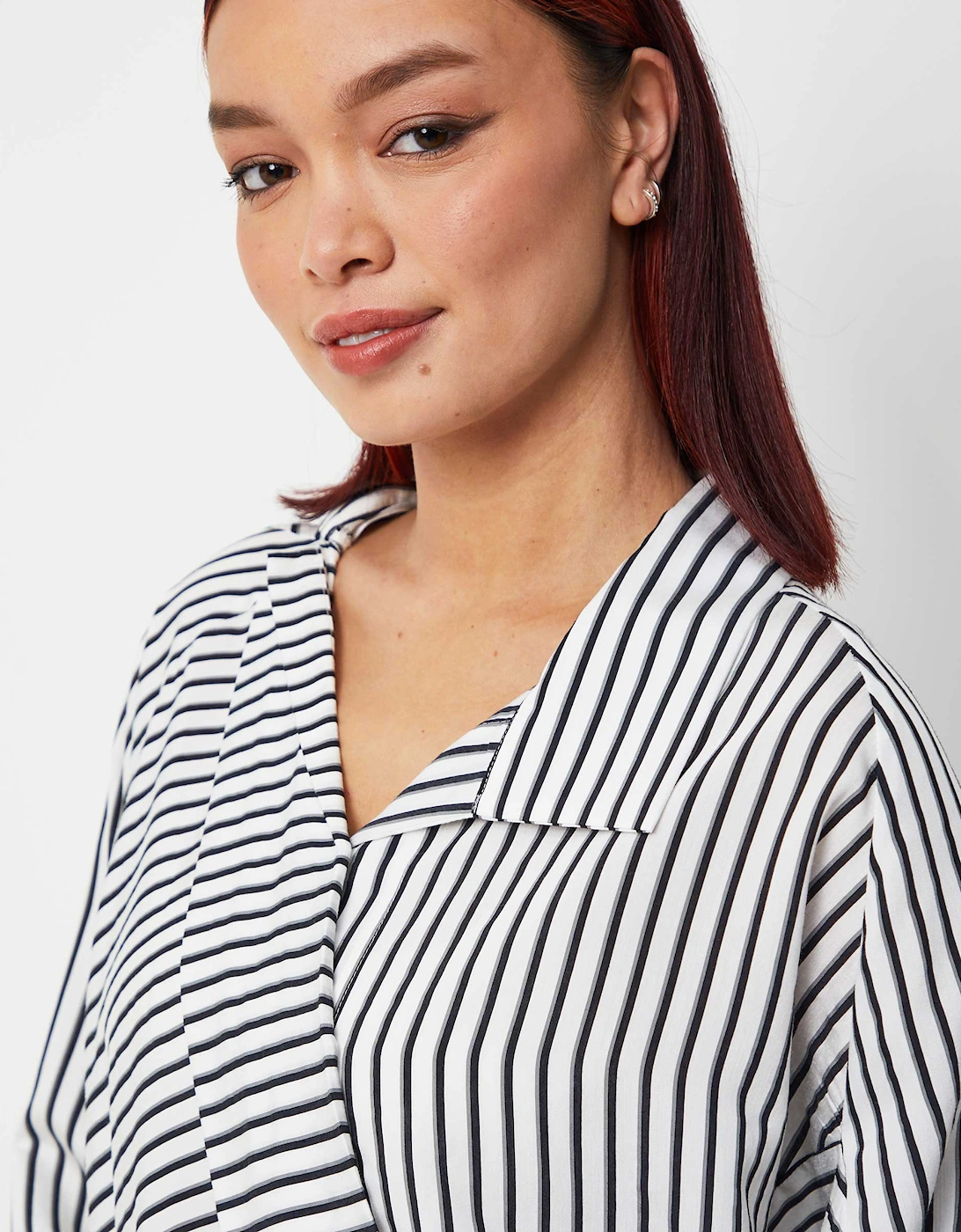 Asymmetric Striped Shirt