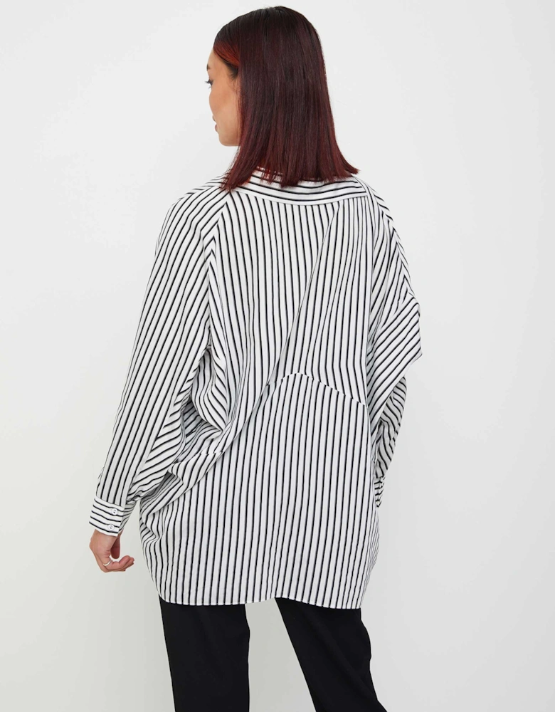 Asymmetric Striped Shirt