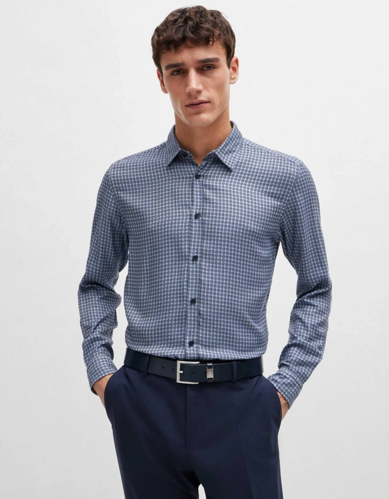 Regular Fit Chambray Print H-Liam Shirt