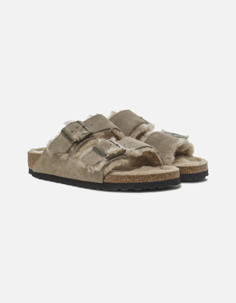 Arizona Shearling Suede Leather Sandals