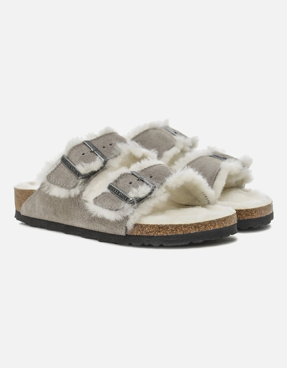 Arizona Shearling Suede Leather Sandals, 7 of 6