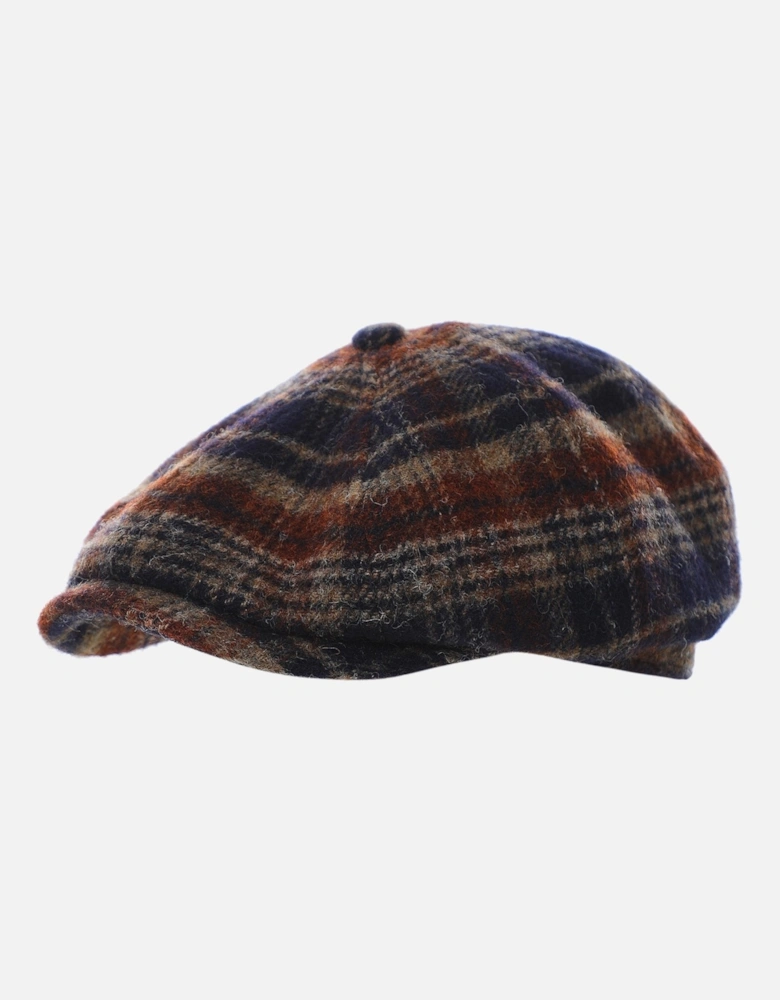 Virgin Wool Check Hatteras Cap