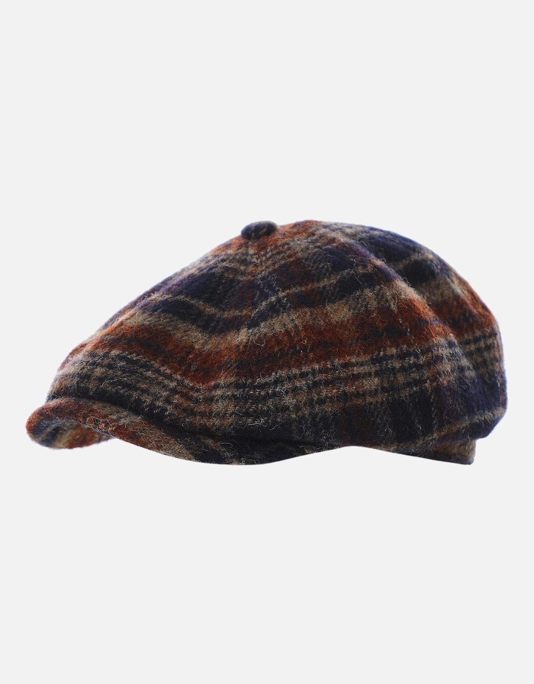 Virgin Wool Check Hatteras Cap, 4 of 3