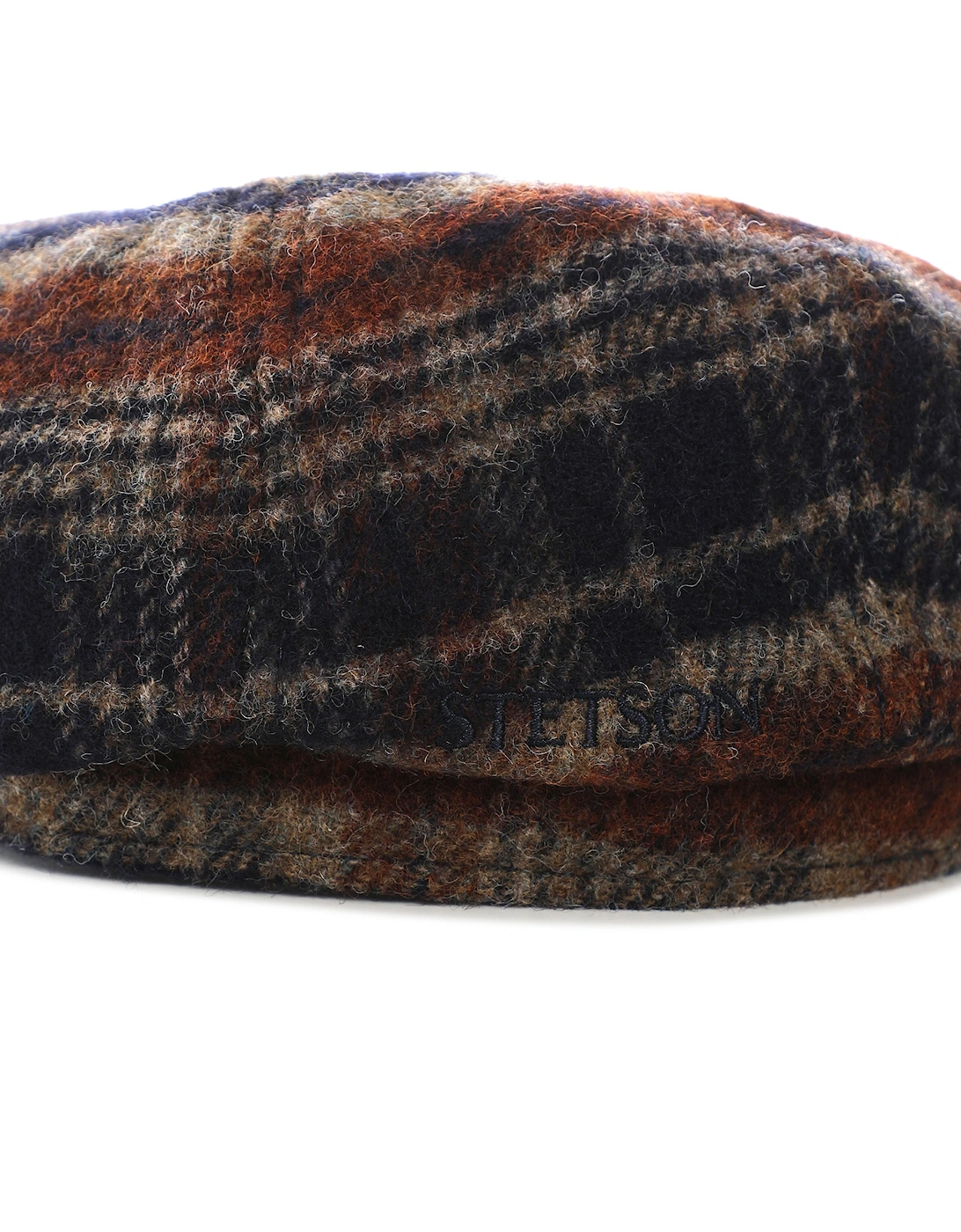 Virgin Wool Check Hatteras Cap