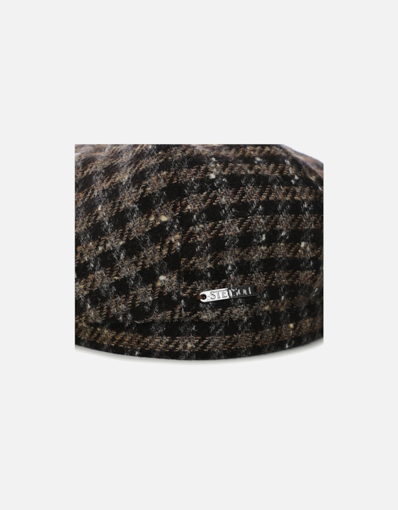 Cashmere Silk Check Hatteras Cap