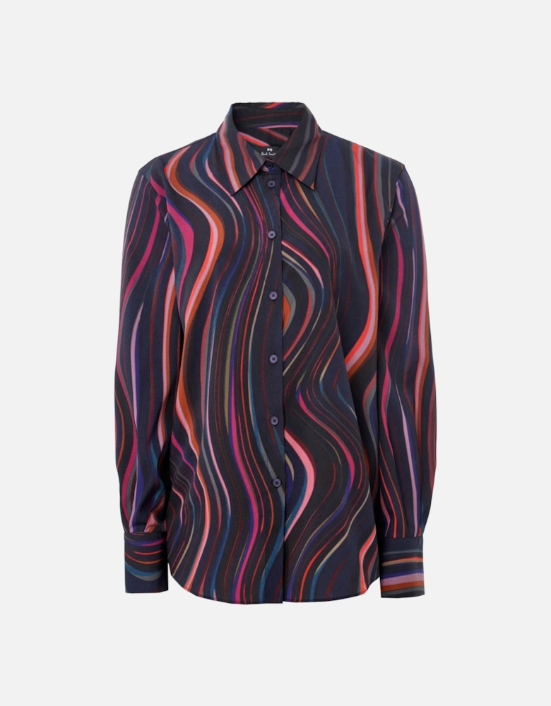 Satin Midnight Swirl Shirt