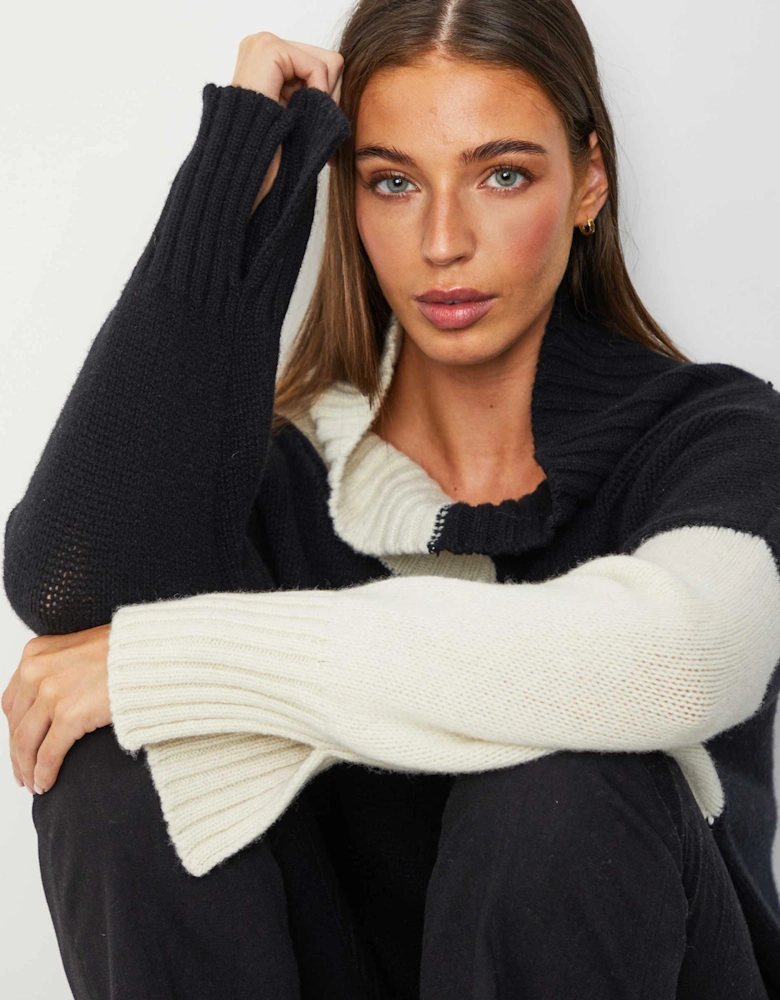 Bicolour Merino Cashmere Jumper