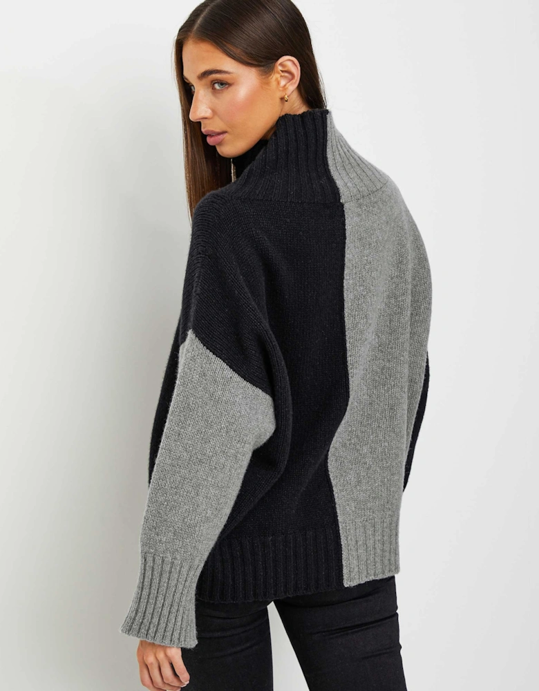 Bicolour Merino Cashmere Jumper