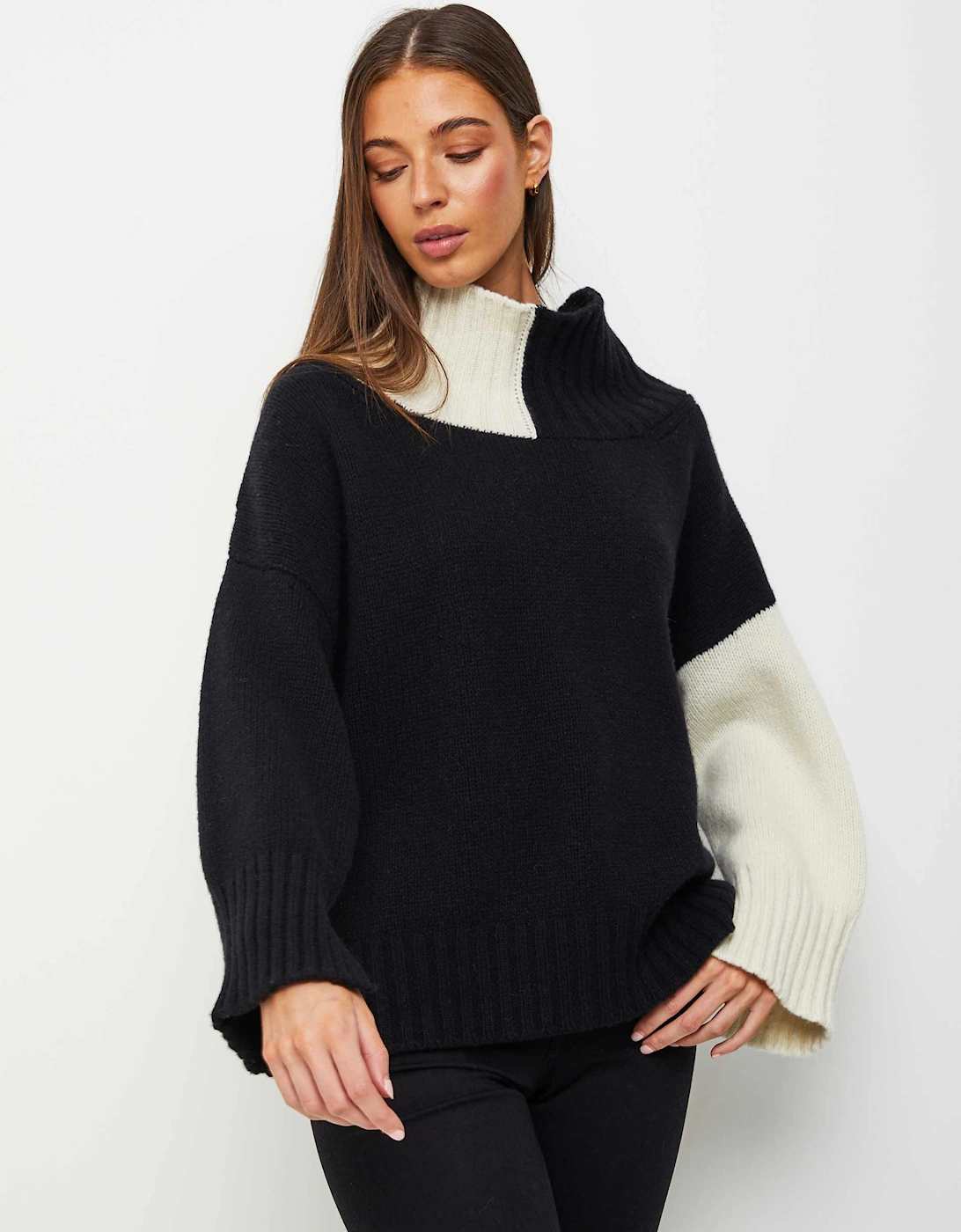 Bicolour Merino Cashmere Jumper