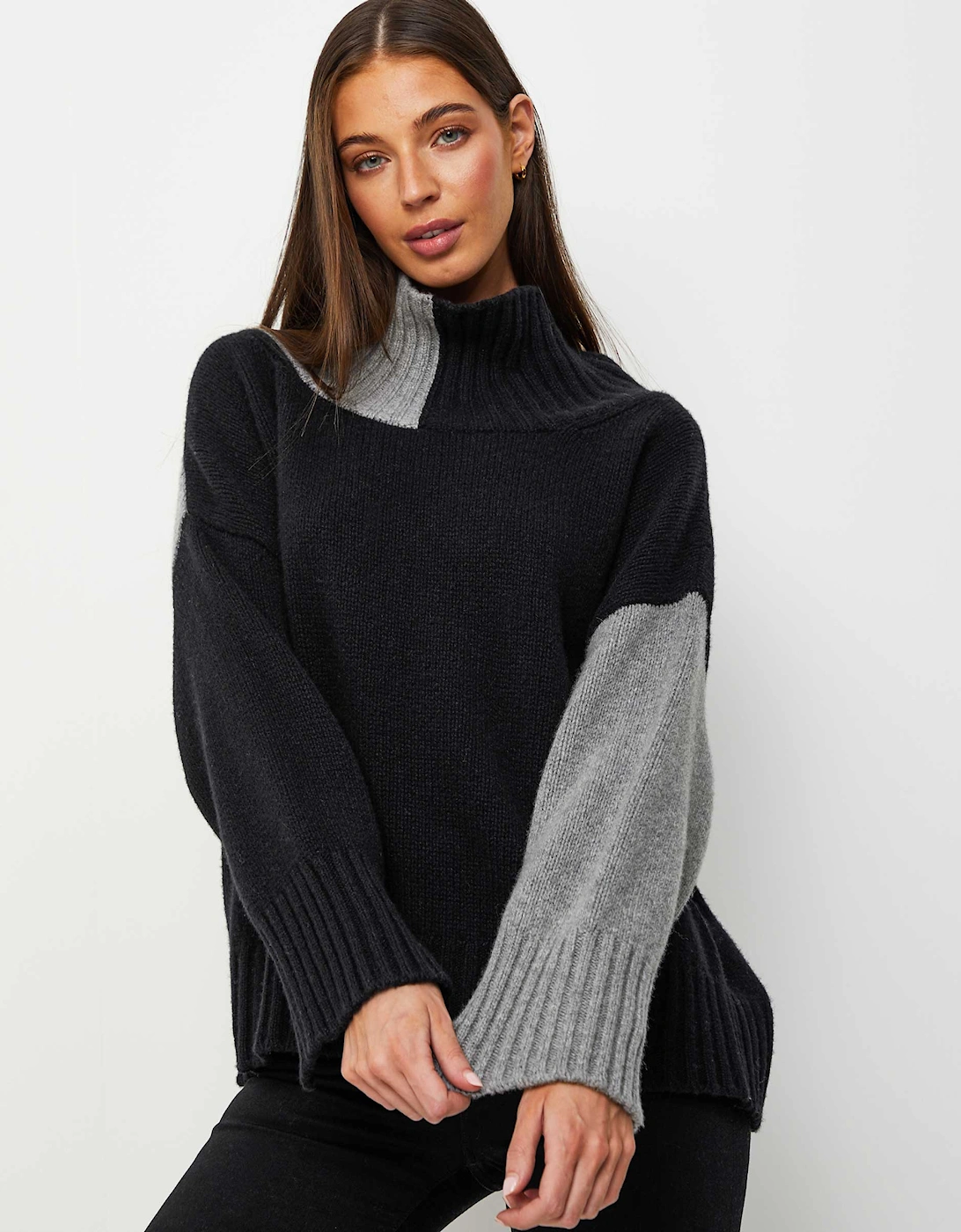 Bicolour Merino Cashmere Jumper