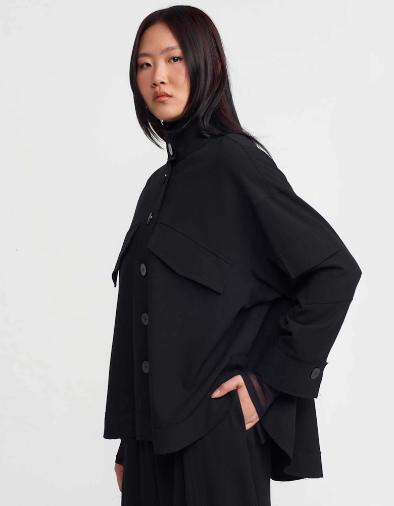 Oversized Button Front Jacket