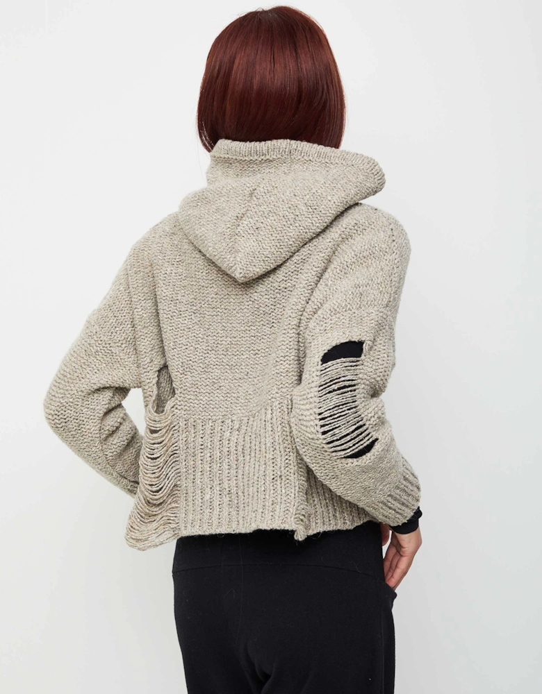 Knitted Hole Hoodie